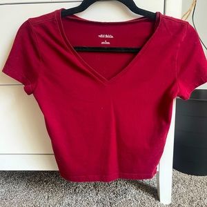 Wild Fable Red Crop Top